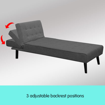 Sarantino 3-seater Corner Sofa Bed Lounge Chaise Couch - Dark Grey - Cosy Abode