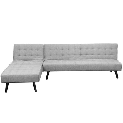 Sarantino 3-seater Corner Sofa Bed With Lounge Chaise Couch Furniture Light Grey - Cosy Abode