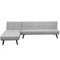 Sarantino 3-seater Corner Sofa Bed With Lounge Chaise Couch Furniture Light Grey - Cosy Abode