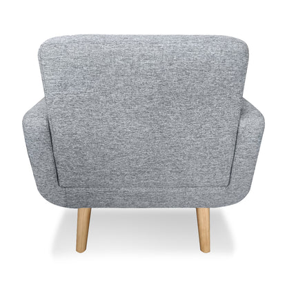 Sarantino 6-Seater Linen Sofa Set Couch Futon - Light Grey - Cosy Abode