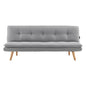 Sarantino 3 Seater Linen Couch Sofa Bed Lounge Futon - Light Grey - Cosy Abode