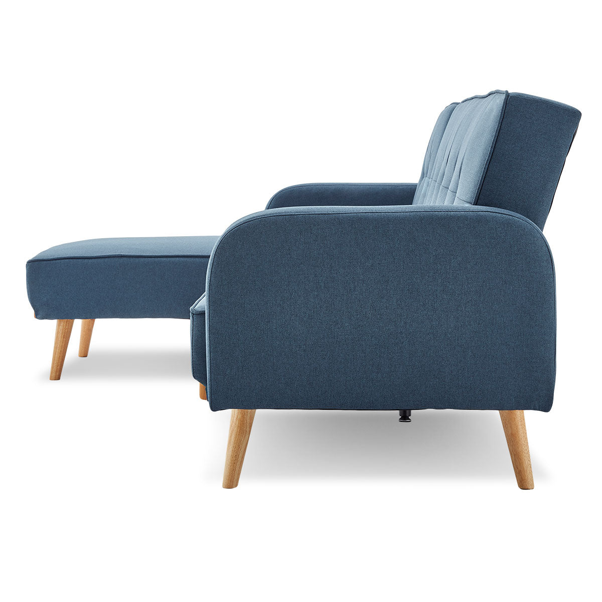 Sarantino 3-Seater Corner Sofa Bed with Chaise Lounge - Blue - Cosy Abode