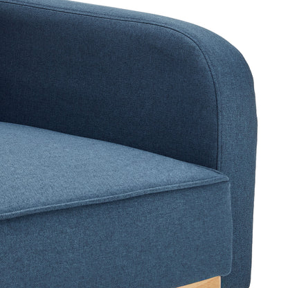 Sarantino 3-Seater Corner Sofa Bed with Chaise Lounge - Blue - Cosy Abode