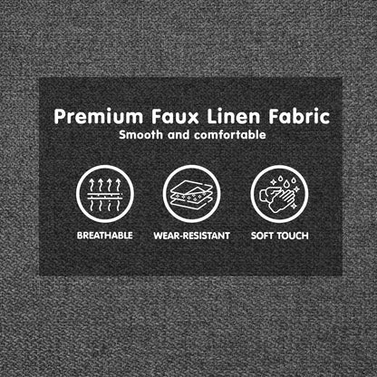 Sarantino 3-Seater Corner Sofa Bed with Chaise Lounge - Dark Grey - Cosy Abode