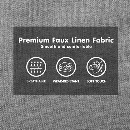 Sarantino 3-Seater Corner Sofa Bed with Chaise Lounge - Light Grey - Cosy Abode