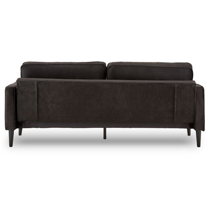 Sarantino Faux Velvet Sofa Bed Couch Furniture Lounge Suite - Black - Cosy Abode