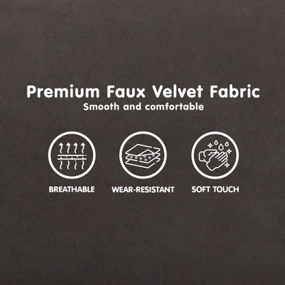 Sarantino Faux Velvet Sofa Bed Couch Furniture Lounge Suite - Black - Cosy Abode