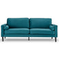 Sarantino Faux Velvet Sofa Bed Couch Furniture Lounge Suite Seat Blue - Cosy Abode