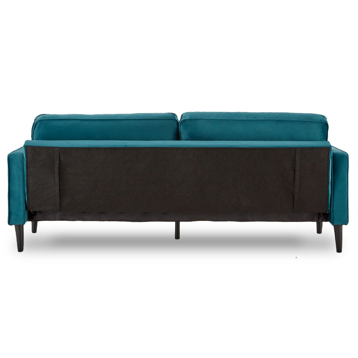 Sarantino Faux Velvet Sofa Bed Couch Furniture Lounge Suite Seat Blue - Cosy Abode