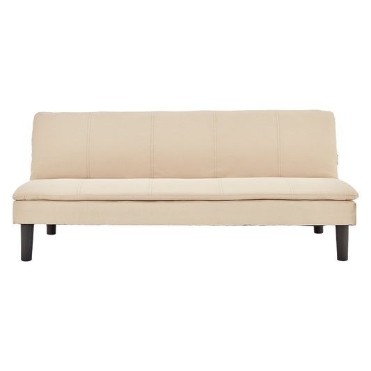 Sarantino 3 Seater Modular Faux Linen Fabric Sofa Bed Couch - Beige - Cosy Abode