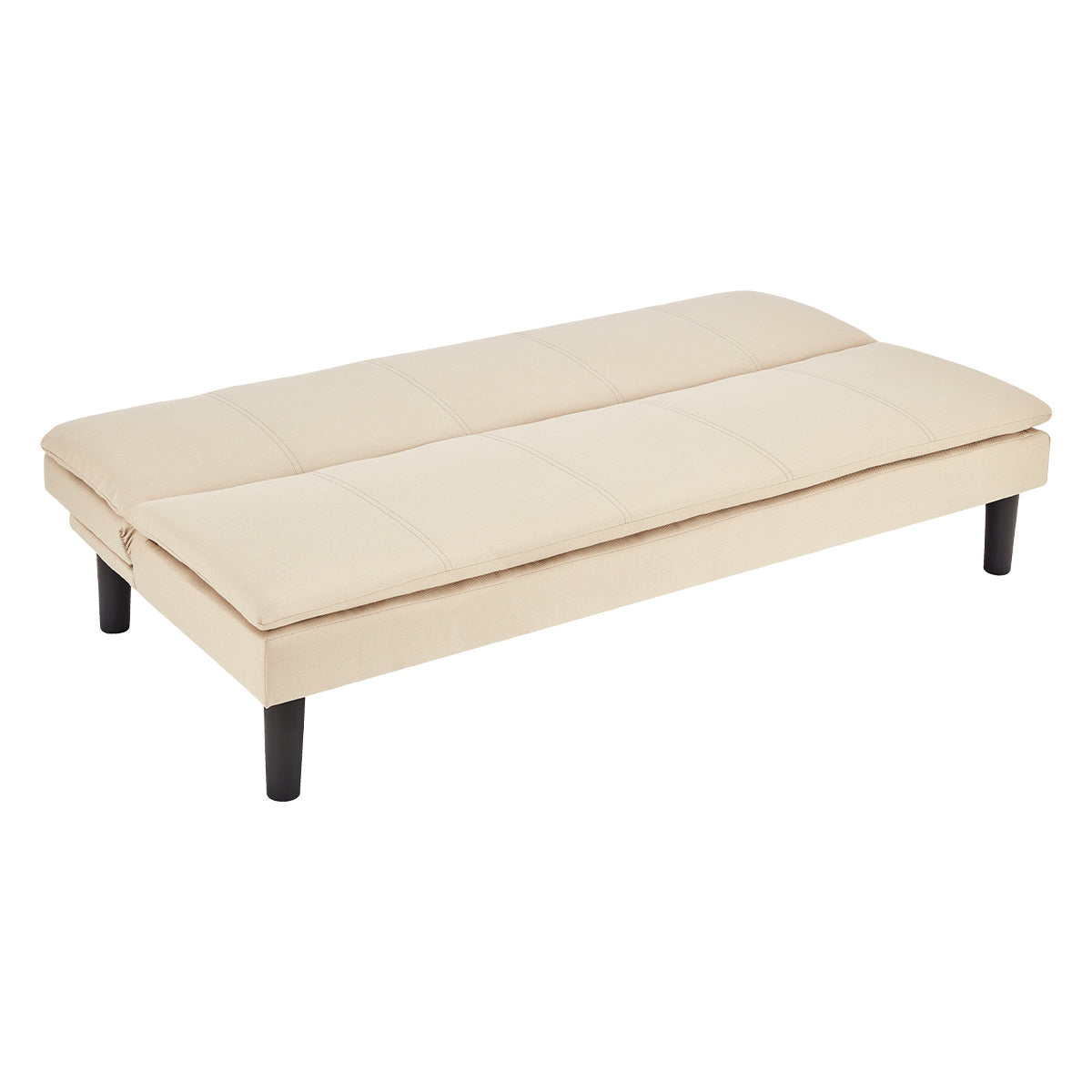 Sarantino 3 Seater Modular Faux Linen Fabric Sofa Bed Couch - Beige - Cosy Abode