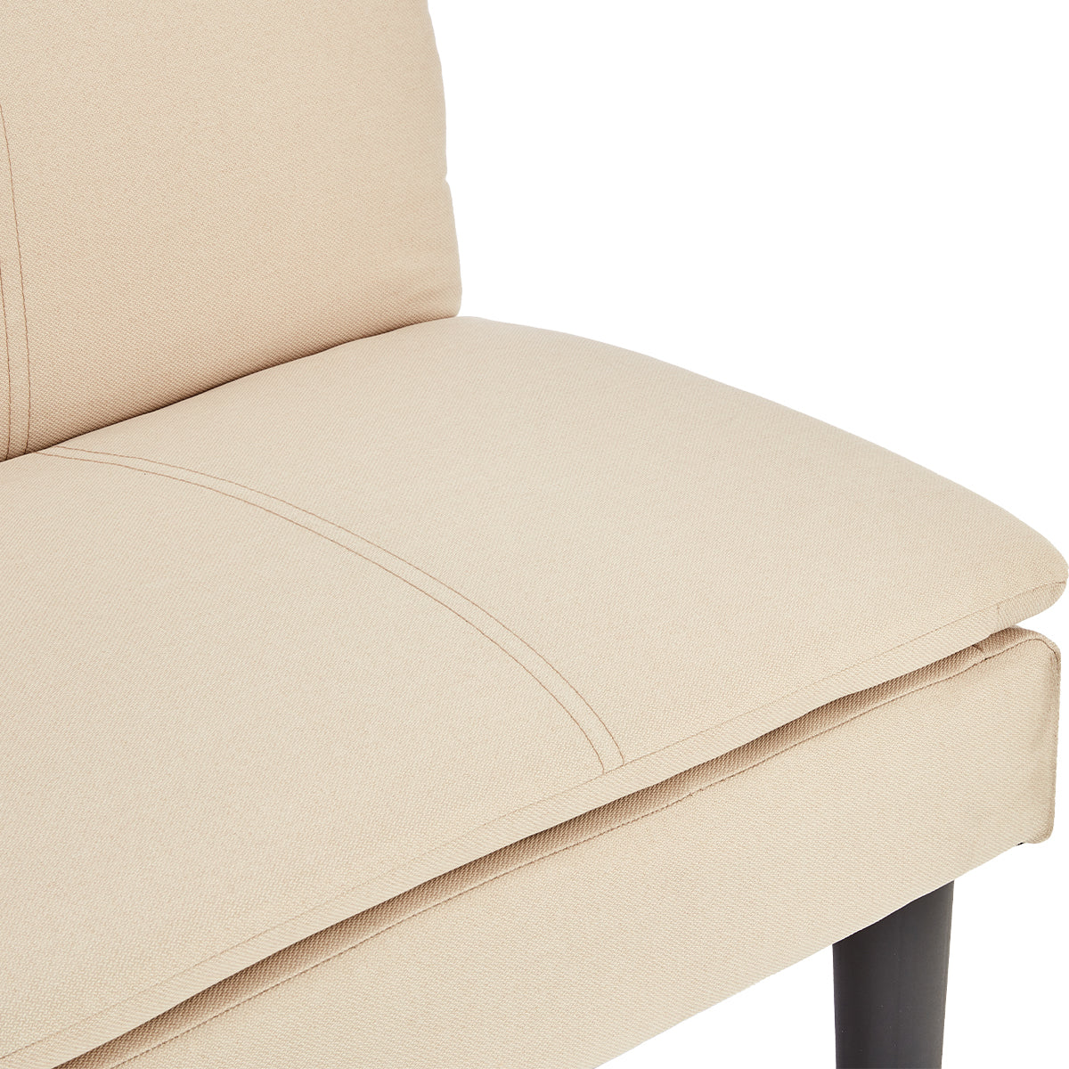 Sarantino 3 Seater Modular Faux Linen Fabric Sofa Bed Couch - Beige - Cosy Abode