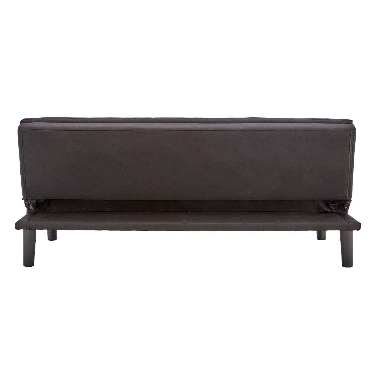 Sarantino 3 Seater Modular Faux Linen Fabric Sofa Bed Couch - Black - Cosy Abode