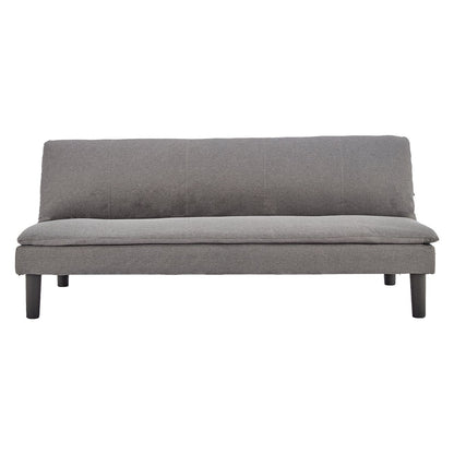 Sarantino 3 Seater Modular Faux Linen Fabric Sofa Bed Couch -Dark Grey - Cosy Abode