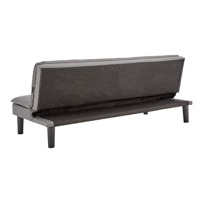 Sarantino 3 Seater Modular Faux Linen Fabric Sofa Bed Couch -Dark Grey - Cosy Abode