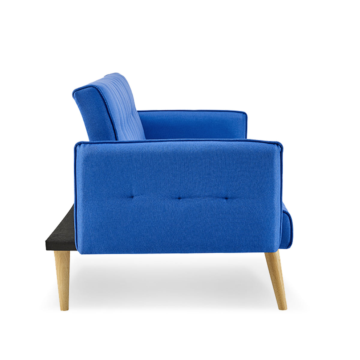 Sarantino 3 Seater Modular Linen Fabric Sofa Bed Couch Armrest - Blue - Cosy Abode