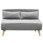 Sarantino 2-Seater Adjustable Sofa Bed Lounge Faux Velvet - Light Grey - Cosy Abode
