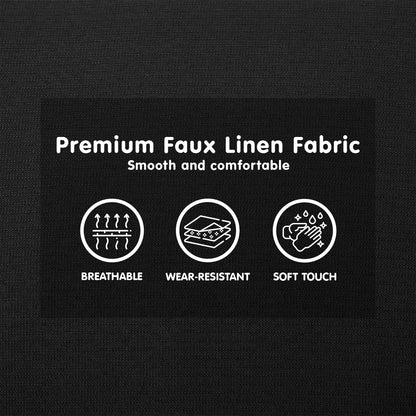 Sarantino 3-Seater Fabric Sofa Bed Futon - Black - Cosy Abode