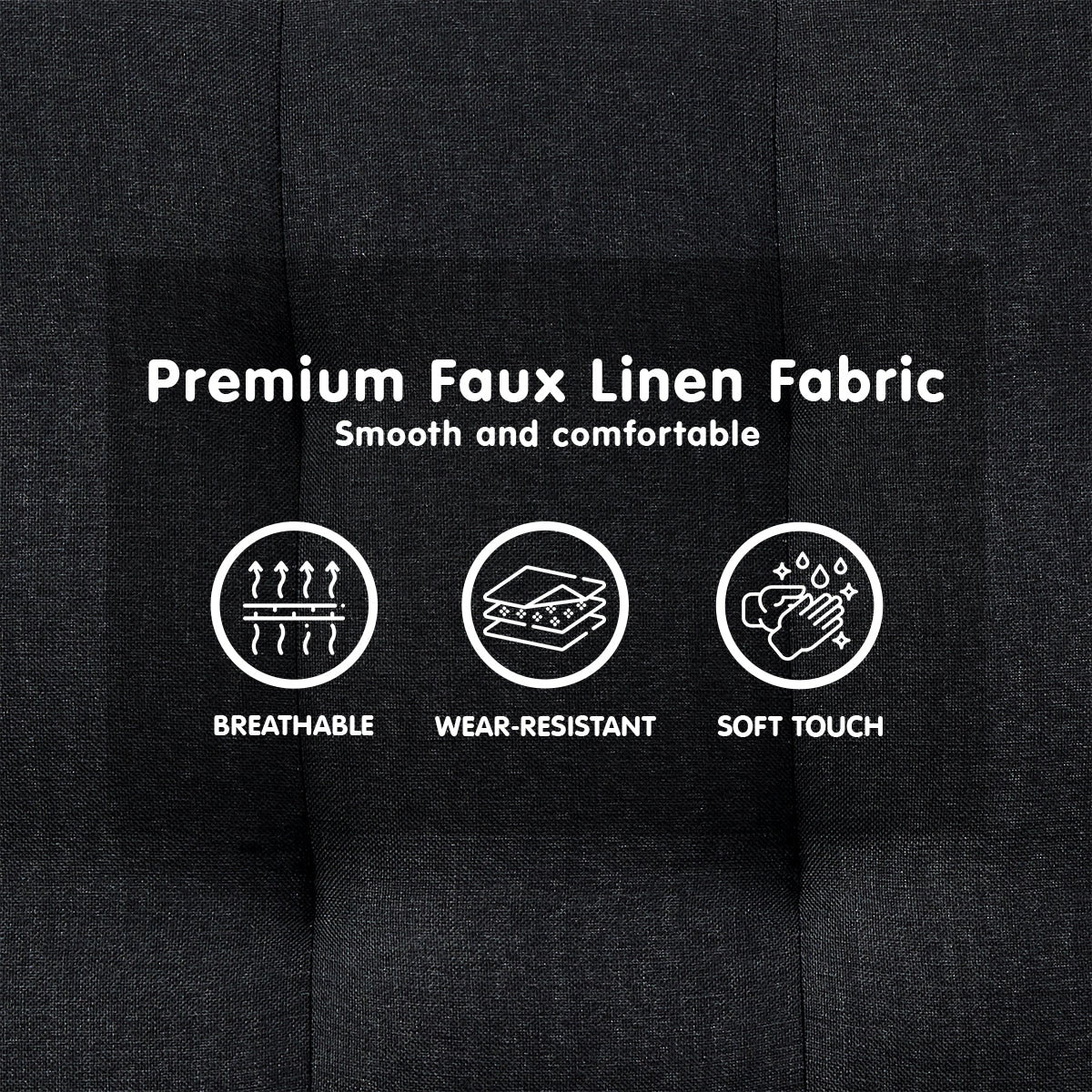 Sarantino 3-Seater Corner Wooden Sofa Bed Lounge Chaise Sofa Black - Cosy Abode