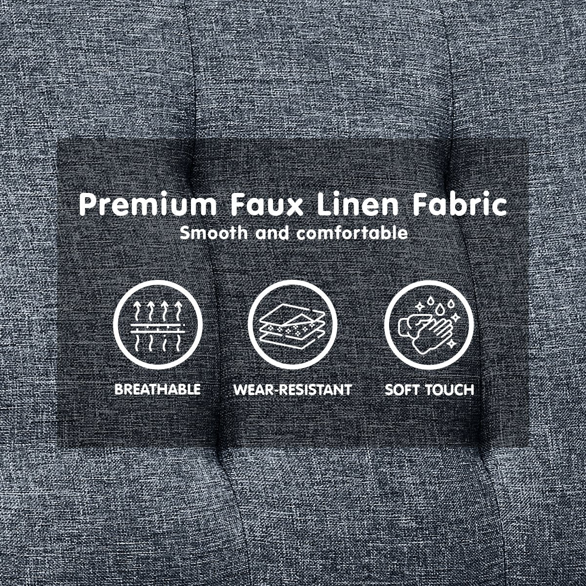 Sarantino 3-Seater Corner Wooden Sofa Bed Lounge Chaise Sofa  Grey - Cosy Abode