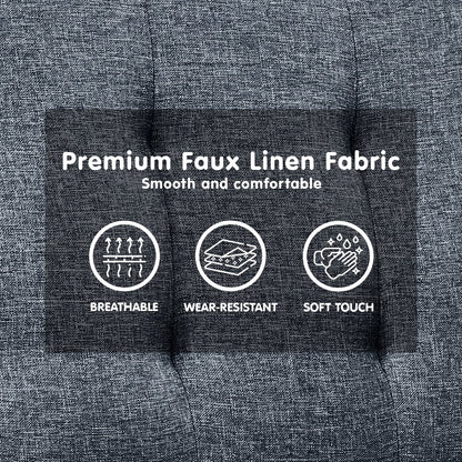 Sarantino 3-Seater Corner Wooden Sofa Bed Lounge Chaise Sofa  Grey - Cosy Abode