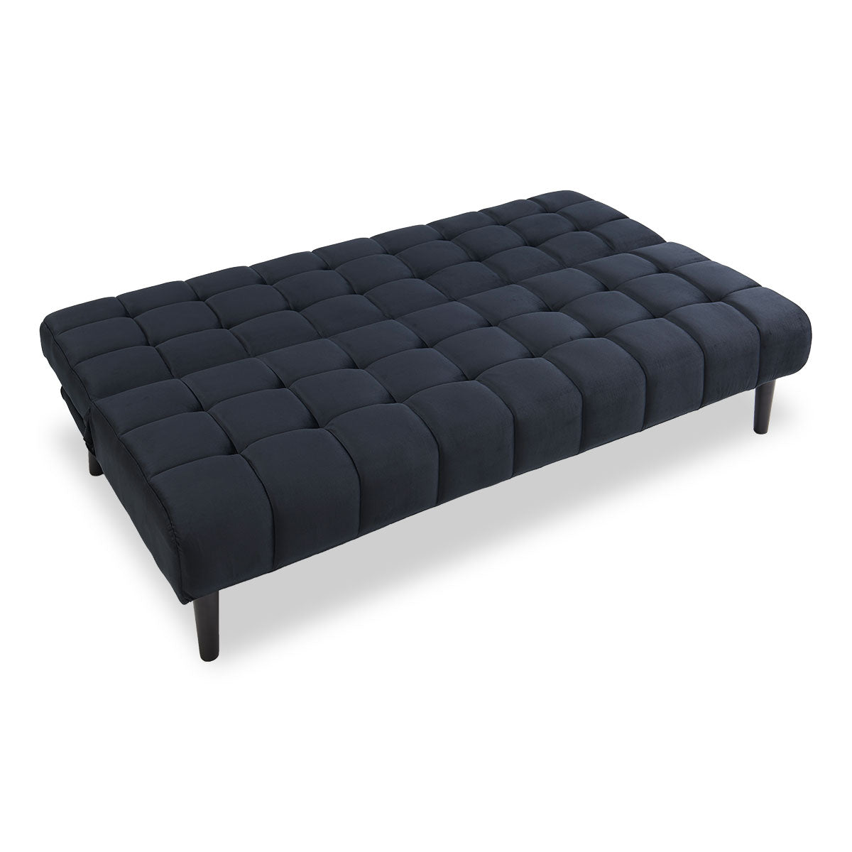 Sarantino Faux Suede Fabric Sofa Bed Furniture Lounge Seat Black - Cosy Abode