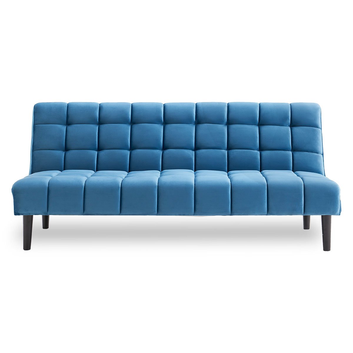 Sarantino Faux Suede Fabric Sofa Bed Furniture Lounge Seat Blue - Cosy Abode