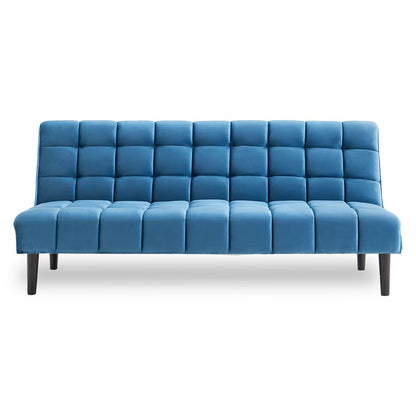 Sarantino Faux Suede Fabric Sofa Bed Furniture Lounge Seat Blue - Cosy Abode