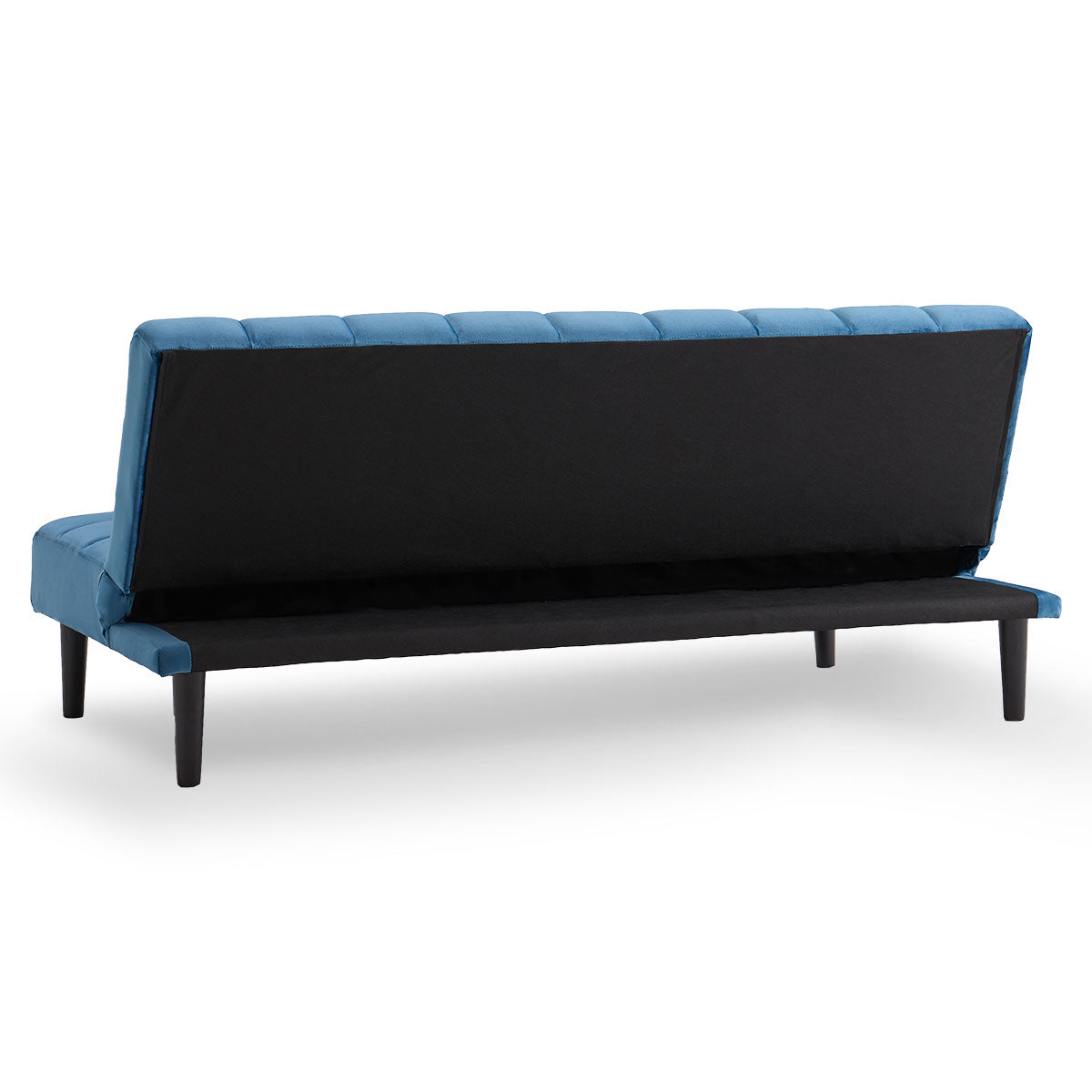 Sarantino Faux Suede Fabric Sofa Bed Furniture Lounge Seat Blue - Cosy Abode