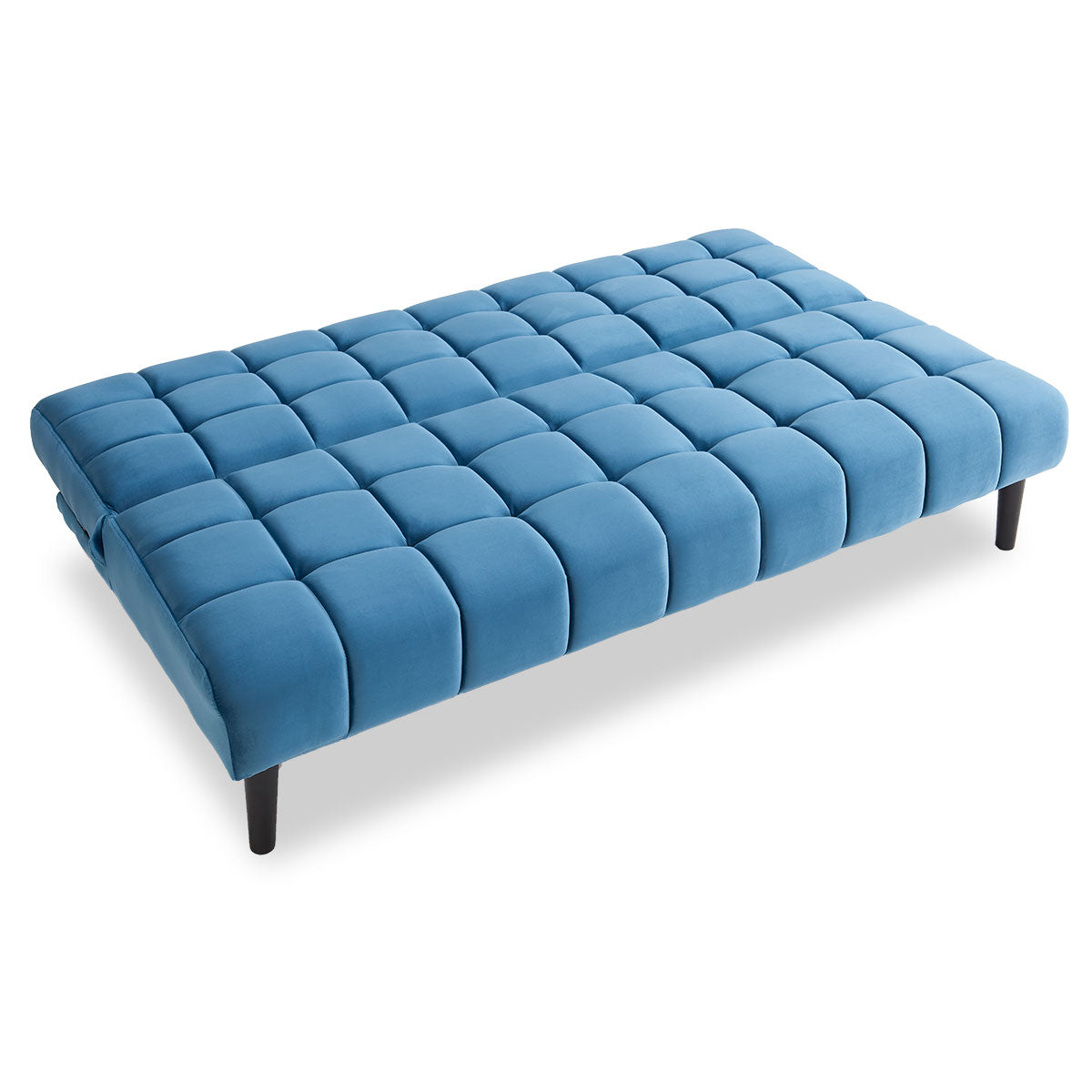 Sarantino Faux Suede Fabric Sofa Bed Furniture Lounge Seat Blue - Cosy Abode