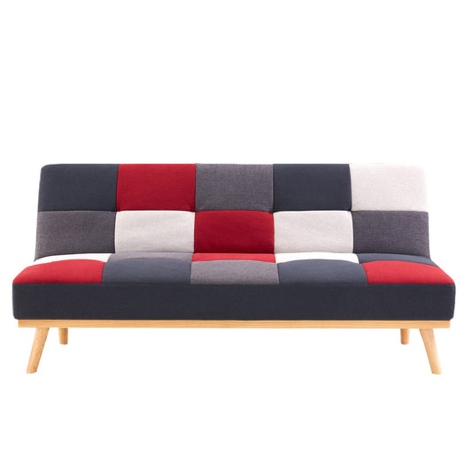 Sarantino 3 Seater Modular Linen Fabric Wood Sofa Bed Couch - Multi-colour - Cosy Abode