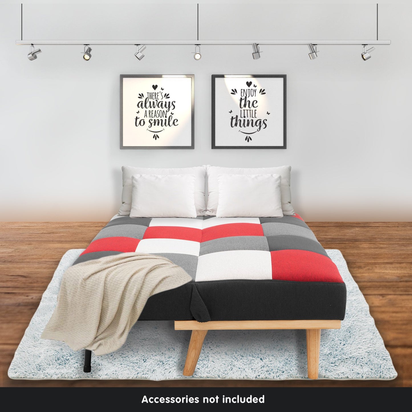 Sarantino 3 Seater Modular Linen Fabric Wood Sofa Bed Couch - Multi-colour - Cosy Abode