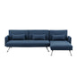 Sarantino Mia 3-Seater Sofa Bed with Chaise & 3 Pillows - Blue - Cosy Abode