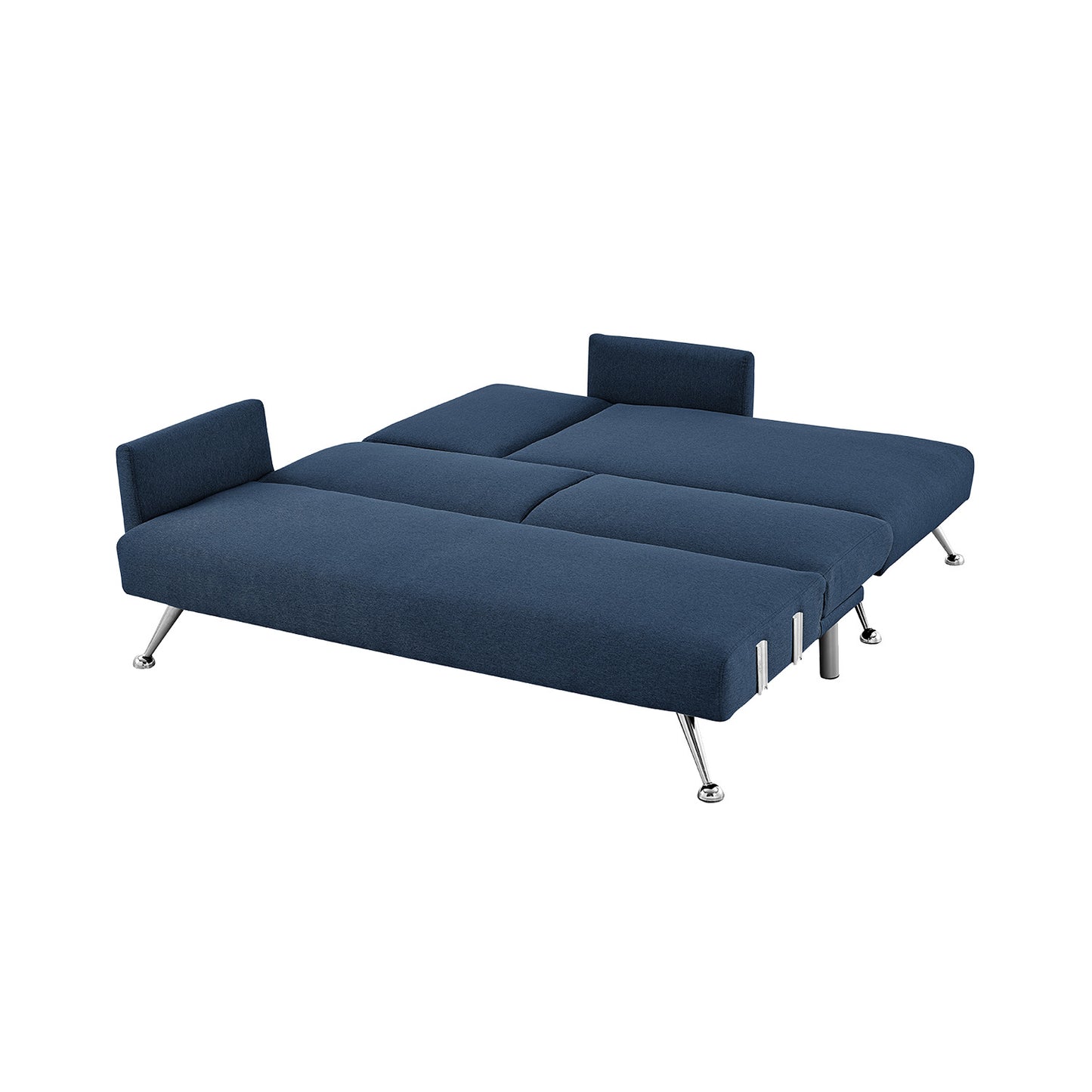 Sarantino Mia 3-Seater Sofa Bed with Chaise & 3 Pillows - Blue - Cosy Abode