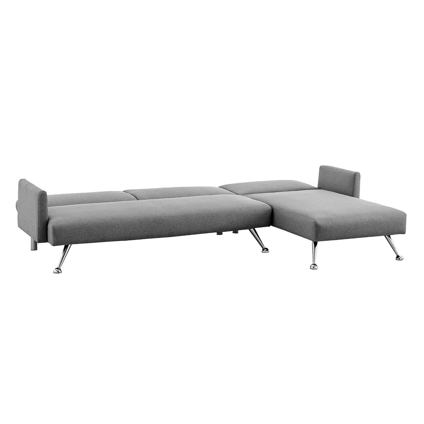 Sarantino Mia 3-Seater Corner Sofa Bed Chaise and Pillows Dark Grey - Cosy Abode