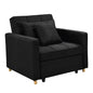 Sarantino Suri 3-in-1 Convertible Lounge Chair Bed - Black - Cosy Abode