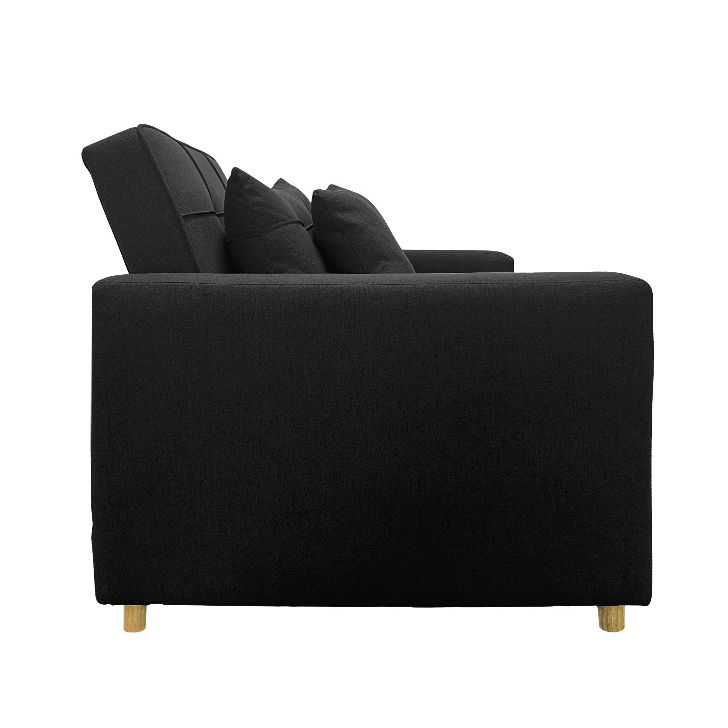 Sarantino Suri 3-in-1 Convertible Lounge Chair Bed - Black - Cosy Abode