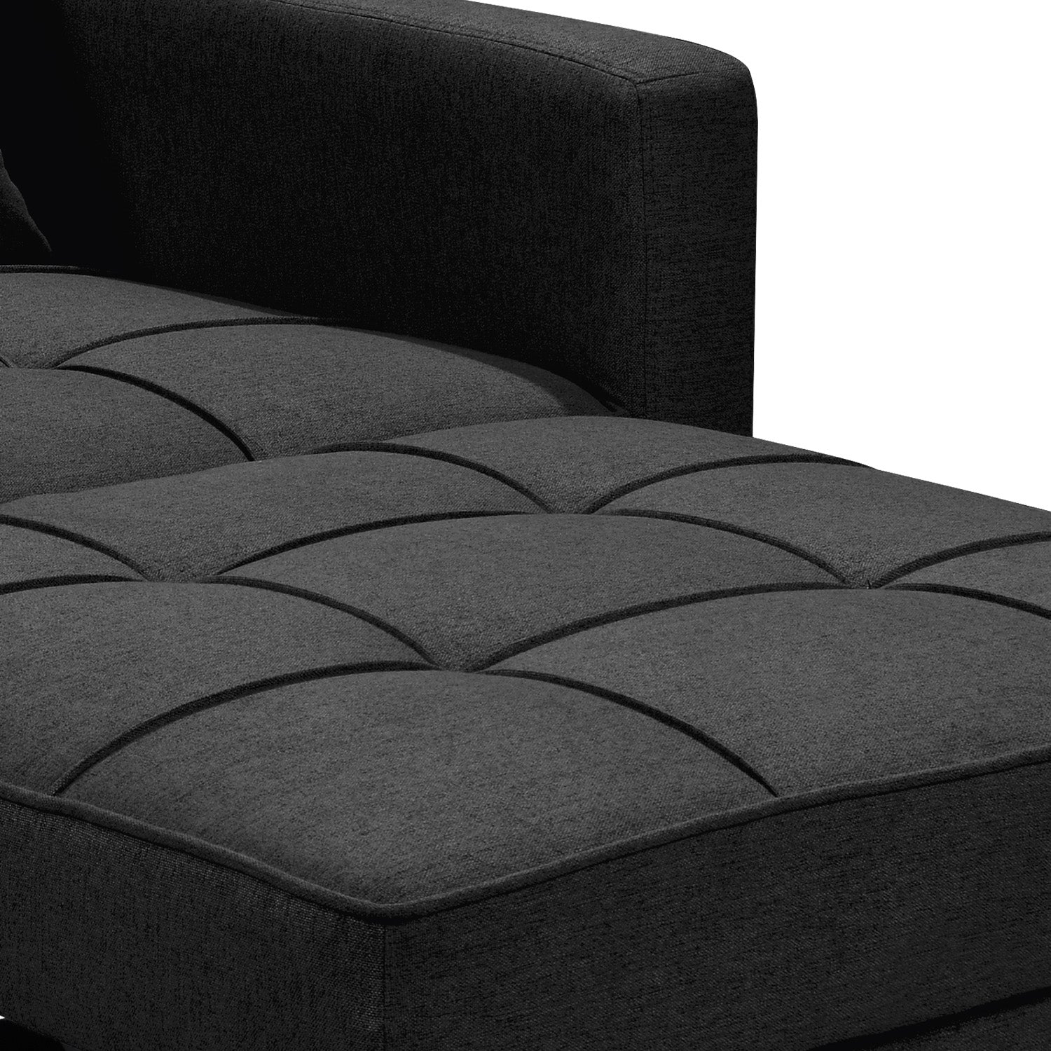 Sarantino Suri 3-in-1 Convertible Lounge Chair Bed - Black - Cosy Abode