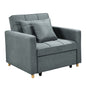 Sarantino Suri 3-in-1 Convertible Sofa Chair Bed -  Airforce Blue - Cosy Abode
