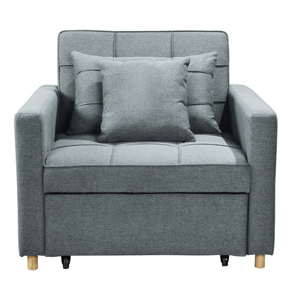 Sarantino Suri 3-in-1 Convertible Sofa Chair Bed -  Airforce Blue - Cosy Abode