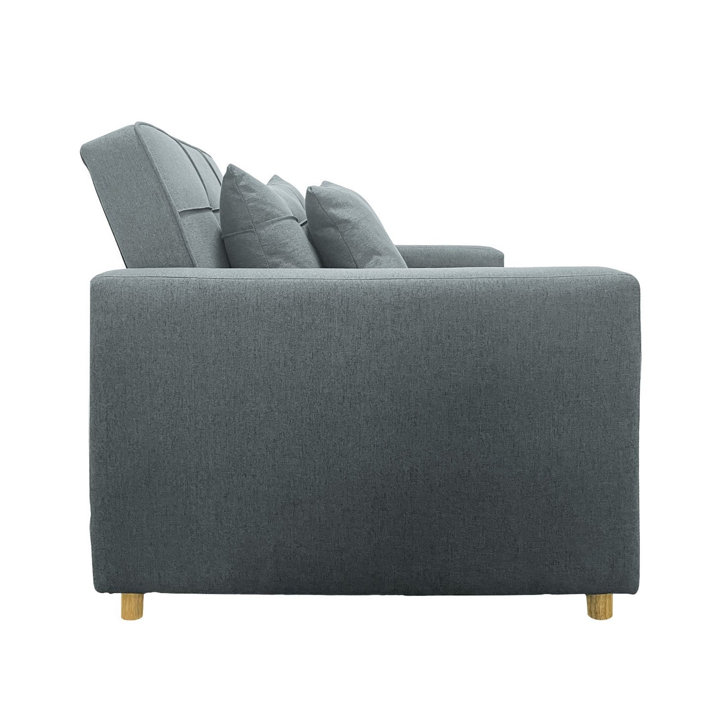Sarantino Suri 3-in-1 Convertible Sofa Chair Bed -  Airforce Blue - Cosy Abode
