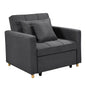 Sarantino Suri 3-in-1 Convertible Lounge Chair Bed - Dark Grey - Cosy Abode