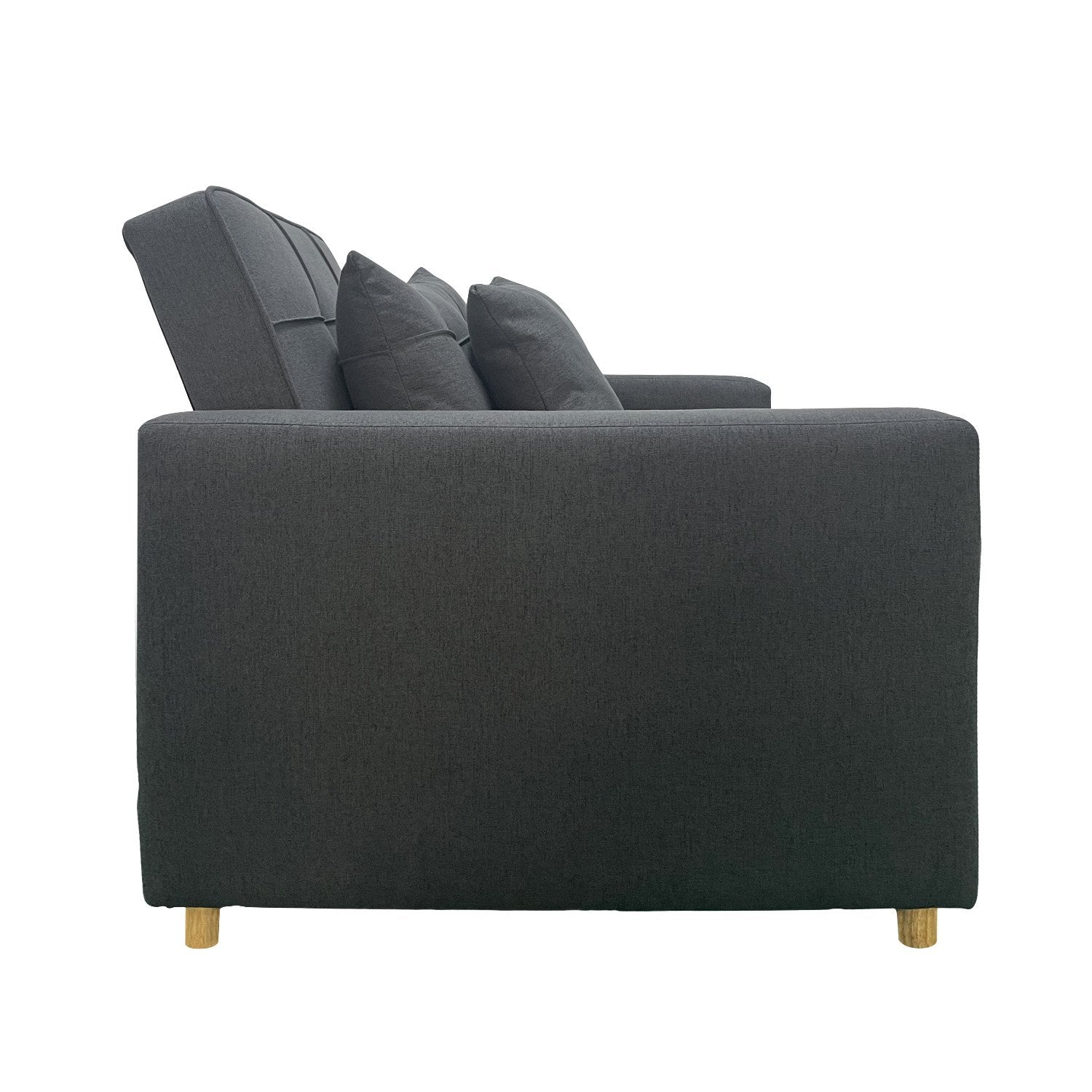 Sarantino Suri 3-in-1 Convertible Lounge Chair Bed - Dark Grey - Cosy Abode