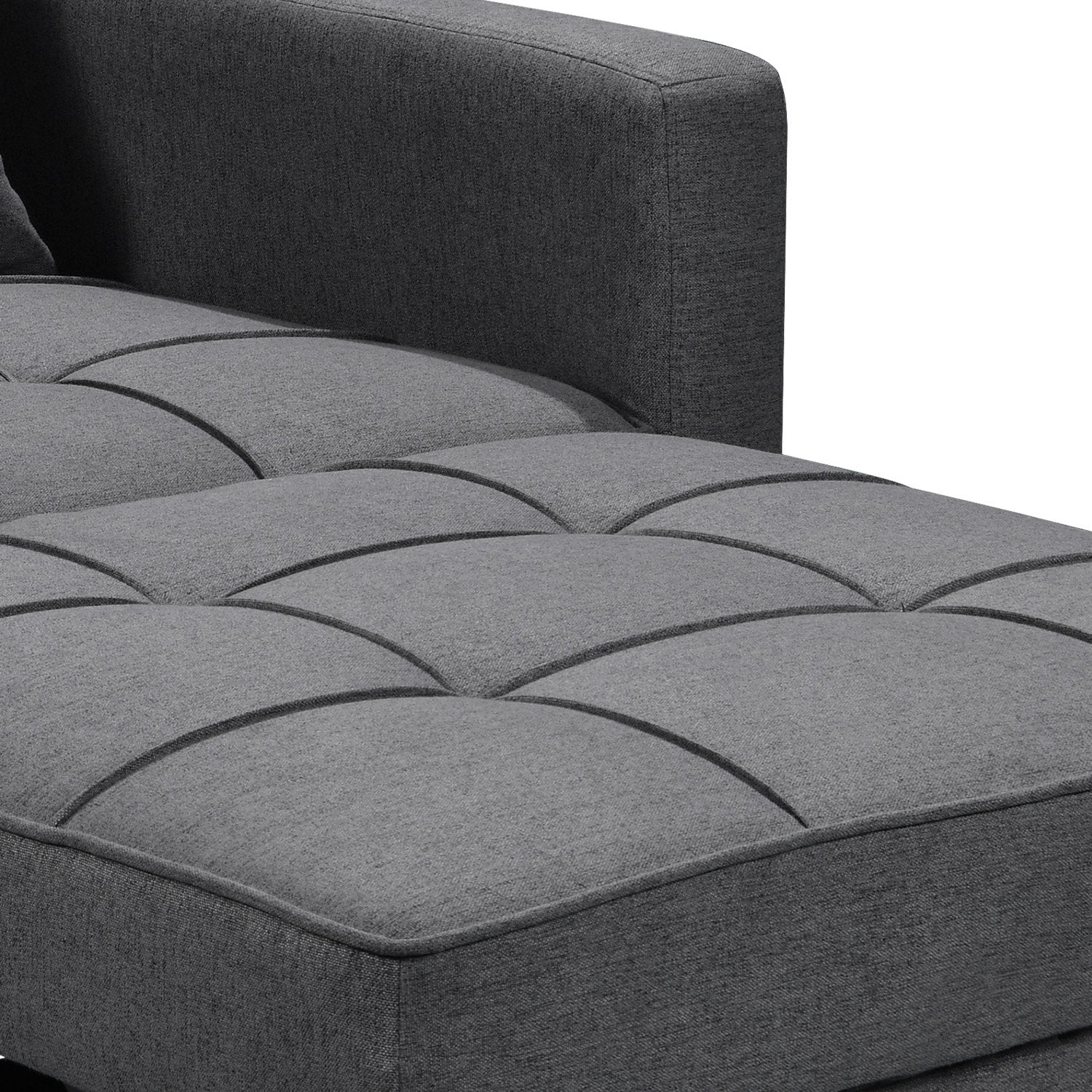 Sarantino Suri 3-in-1 Convertible Lounge Chair Bed - Dark Grey - Cosy Abode