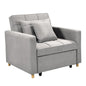 Sarantino Suri 3-in-1 Convertible Sofa Chair Bed Lounger - Light Grey - Cosy Abode