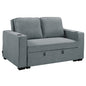 Sarantino Hoffman Linen Sofa Bed With Cushions & Cup Holders Dark Grey - Cosy Abode