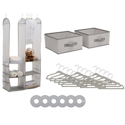 Delta Children 24 Piece Nursery Storage Set - Cool Grey Cool Grey - Cosy Abode