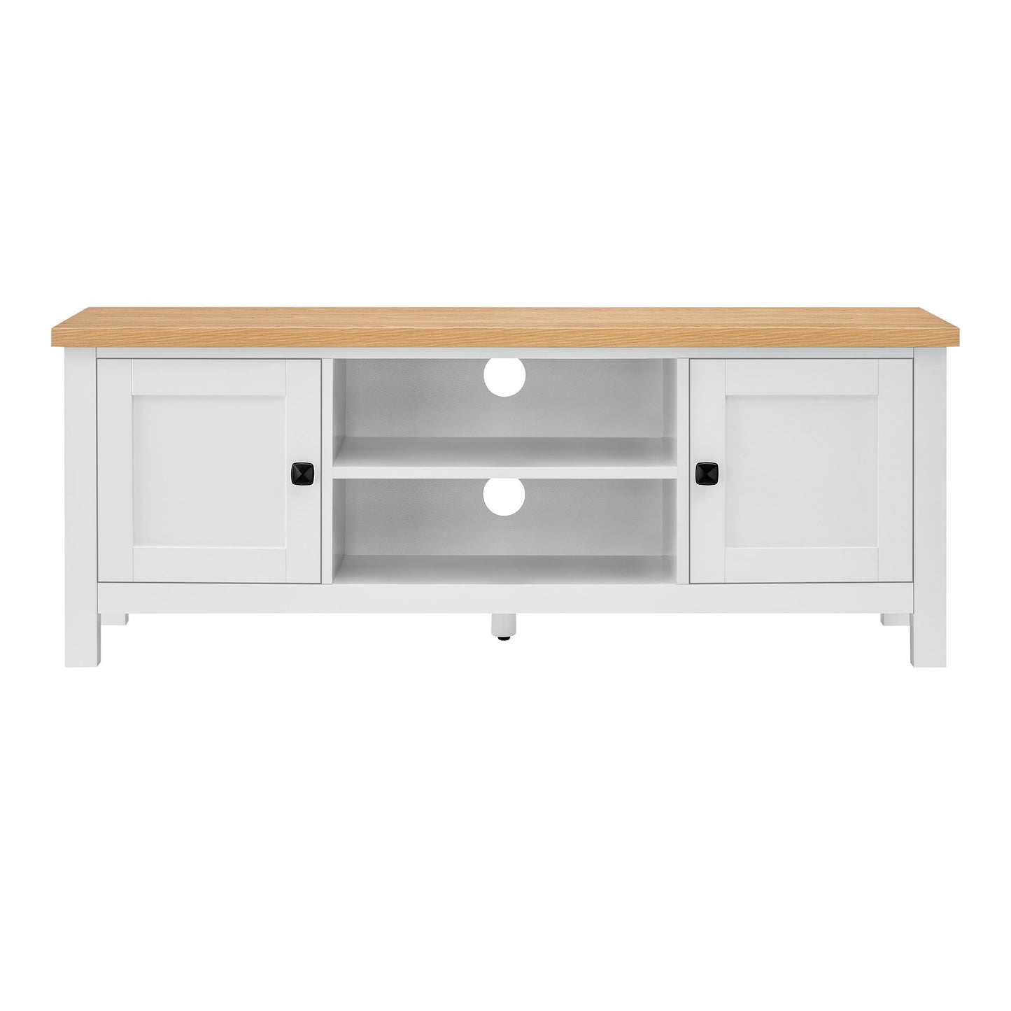 Sarantino Gio Tv Stand - White/natural - Cosy Abode