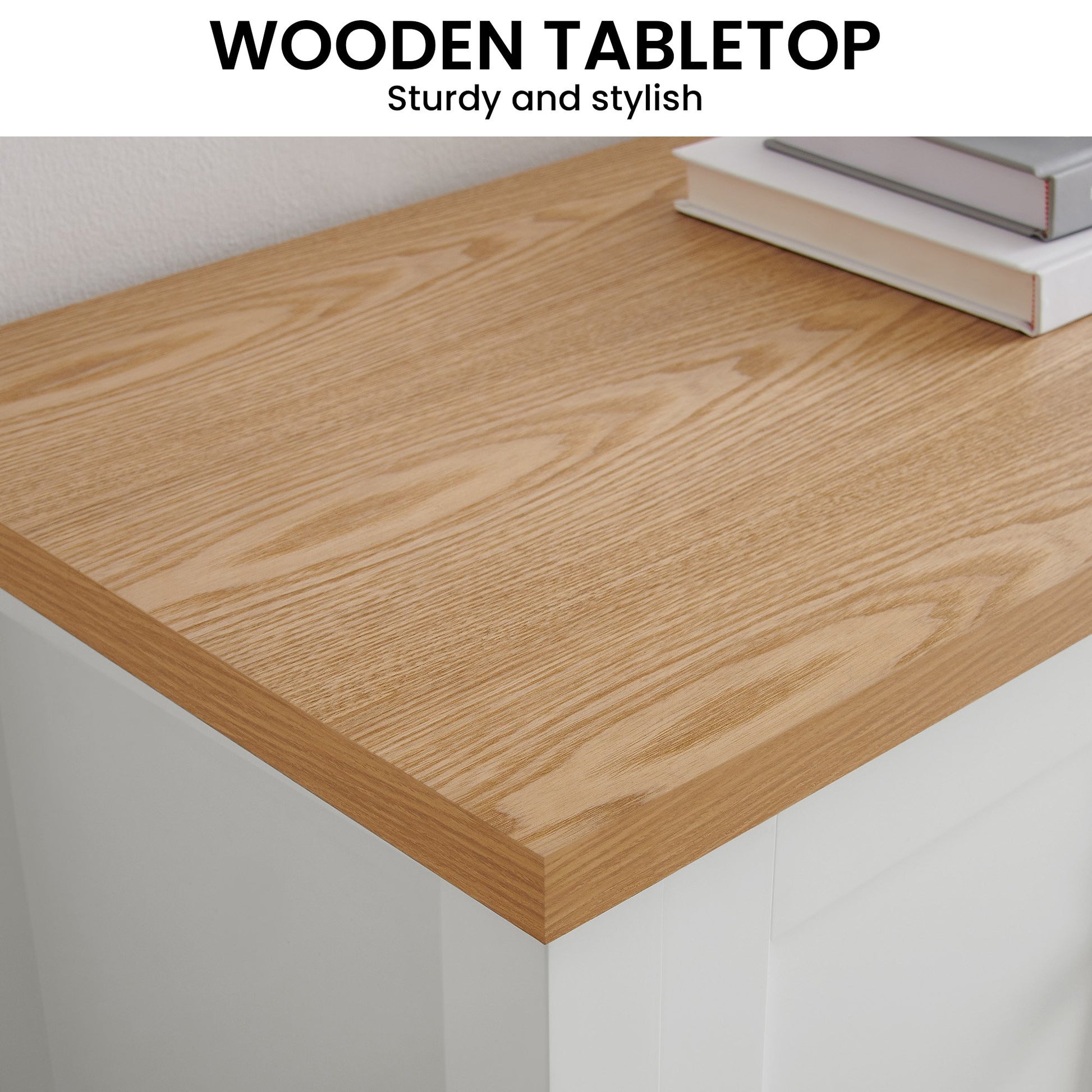 Sarantino Gio Tv Stand - White/natural - Cosy Abode