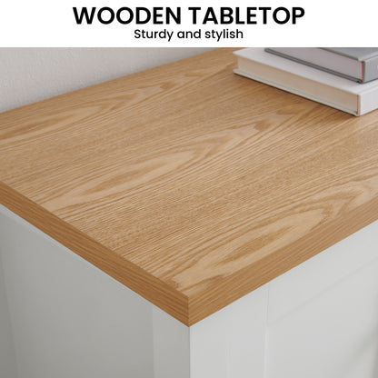 Sarantino Gio Tv Stand - White/natural - Cosy Abode